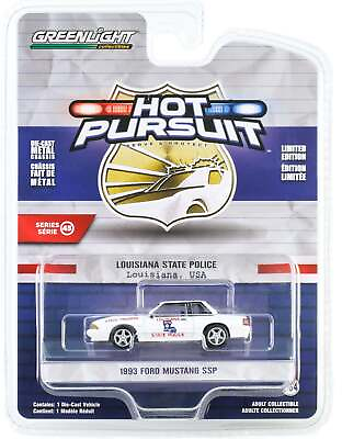 #ad Greenlight 1993 Ford Mustang SSP Louisiana State Police 43030 Hot Pursuit 1:64