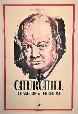 #ad Churchill Champion of Freedom original movie poster from 1965 documentary film