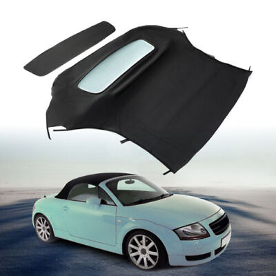 #ad For Audi TT Convertible 2000 2001 2002 2006 Soft Top W Heated Glass Window BLK