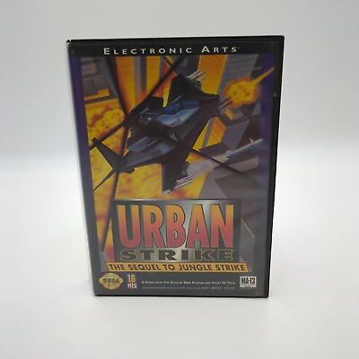 #ad Urban Strike Sega Genesis 1994 Complete With Manual Ships Fast