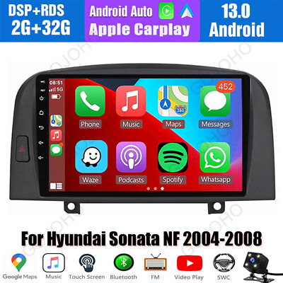 #ad For Hyundai Sonata NF 2004 2008 9quot; Android 13 Apple Carplay Car GPS Stereo Radio