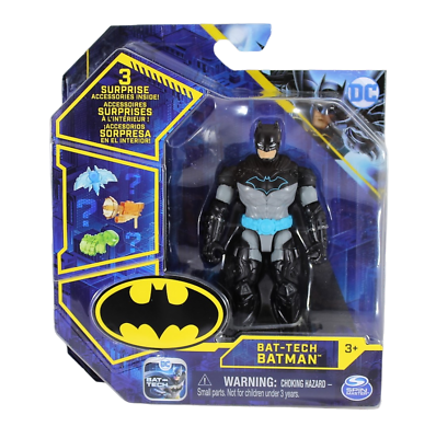 #ad Spin Master DC Bat Tech Batman 4quot; Blue Belt Action Figure