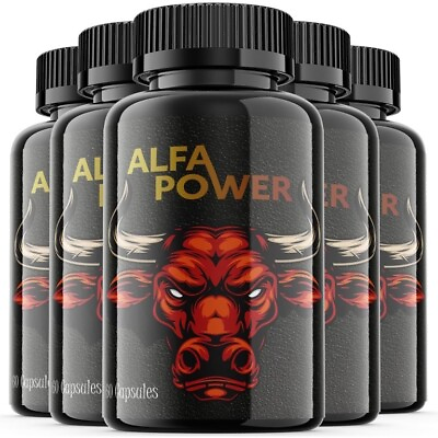 #ad 5 Pack Alfa Power Vegan Male Vitality Supplement Pills 300 Capsules