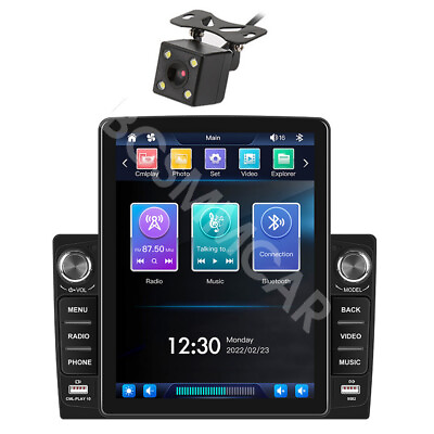 #ad 2Din 9.5in Touch Screen Car MP5 Player Stereo Radio Bluetooth Aux Carplay Camera