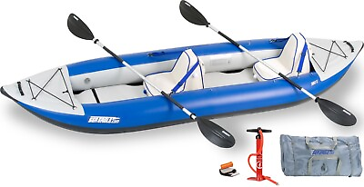#ad Sea Eagle 380X Deluxe Explorer Package Inflatable Kayak Class 4 Rapids Self Bail
