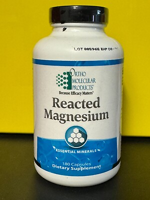 #ad Ortho Molecular Products Reacted Magnesium 180Capsules. EXP 08 2025