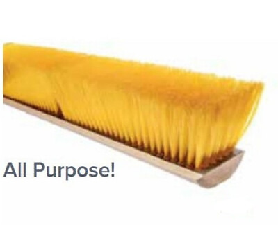 #ad Magnolia Brush #1936 36quot; Push Broom Floor Sweep Yellow Plastic Fiber Broom Head