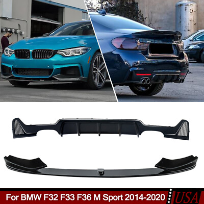 #ad Splitter Lip Diffuser Body Kit For BMW F32 F33 F36 430i 440i M Sport 2014 2020