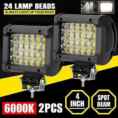 #ad #ad 2x 4inch 72W LED Work Light Bar Spot Pods Fog Lamp Offroad Driving Truck SUV ATV