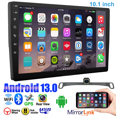 #ad 10.1quot; Android 13 For Apple Carplay Car Stereo Radio GPS Navi WiFi 2 Din Camera