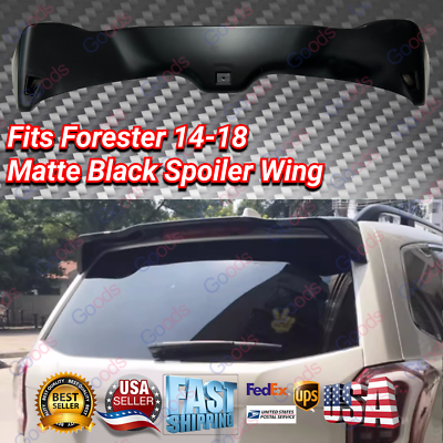 #ad Fits 2014 2018 Subaru Forester Matte Black Rear Roof Window Visor Spoiler Wing