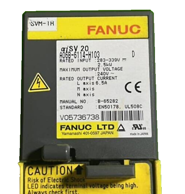 #ad Fanuc A06B 6114 H103 Servo Amplifier It was removed from a working machine.