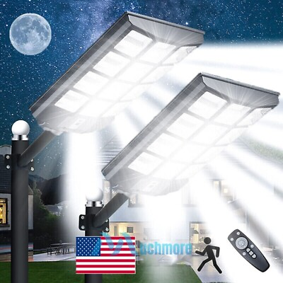 #ad #ad Commercial 100000000000LM 1600W Solar Street Light IP67 Dusk Dawn Road LampPole