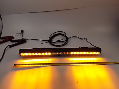 #ad Lightbar SL8S A 12V LED Flat 24 LEDs 8 Heads Amber Length 31 13 16quot; With Bracket