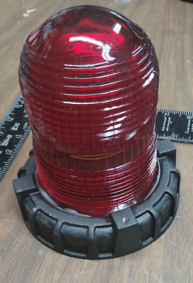 #ad Safety RED Glass Globe for CROUSE HINDS hazardous locations light 5quot;