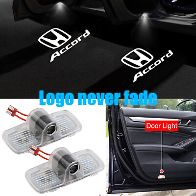 #ad 2Pcs For HONDA Car Door Light Logo Projector Ghost Shadow Laser Accord Pilot New