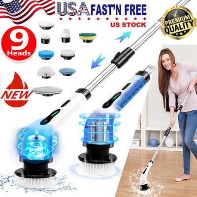 #ad 9IN1 Electric Spin Scrubber Cordless Power Cleaning Brush Rechargeable Cleaner