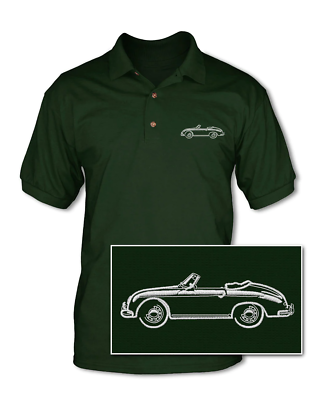 #ad Porsche 356 Convertible Adult Pique Polo Shirt 10 Colors German Car