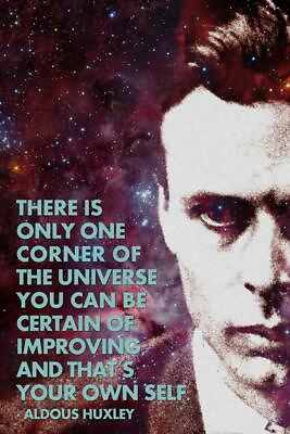 #ad One Corner of the Universe You Can Improve Aldous Huxley Quote Poster 24x36