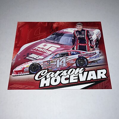 #ad #ad Carson Hocevar NASCAR WHELEN SERIES 2018 KBR #14 autographed HERO CARD photo