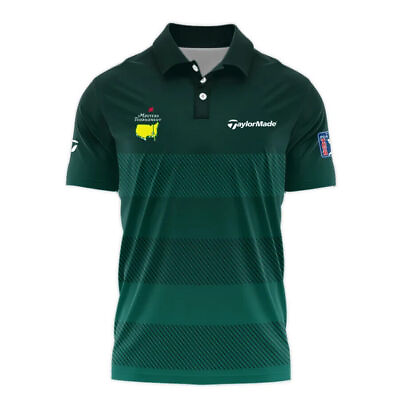 #ad #ad Personalized Taylor Made Masters Dark Green Stripes Golf 3D Print Polo Shirt
