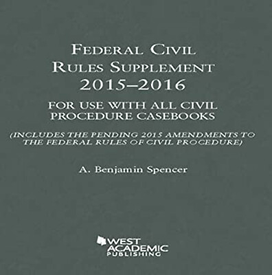 #ad Federal Civil Rules Supplement 2015 2016 Edition for Use with A