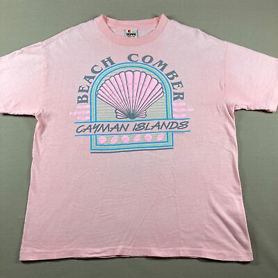 #ad Vintage Signal Tag Cayman Island Shirt Size L Single Stitch