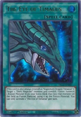 #ad *** THE EYE OF TIMAEUS *** ULTRA RARE FIRST EDITION DLCS EN007 MINT NM YUGIOH