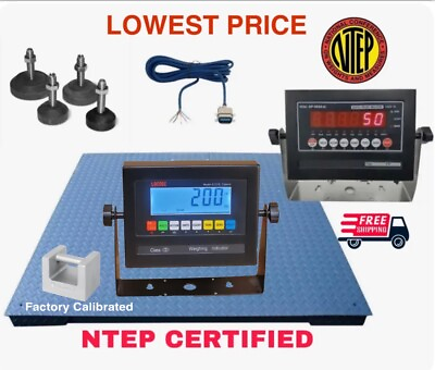 #ad NTEP Certified Industrial floor scale 48x48 5000 lb Capacity Pallet Scale