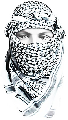 #ad Cotton Shemagh Scarf Wrap Tactical Desert Keffiyeh Soft Cotton for Adult SBW