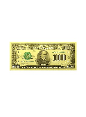 #ad 1928 Federal Reserve 10000 Note FRN Novelty Gold Foil Plated Bill dollars $10000