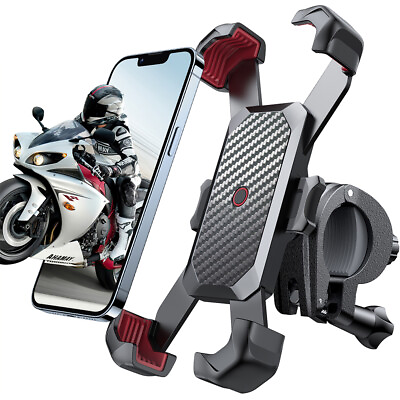 #ad #ad Motorcycle Phone Mount Auto Lock 100mph Military Anti Shake Bike Phone Holder US
