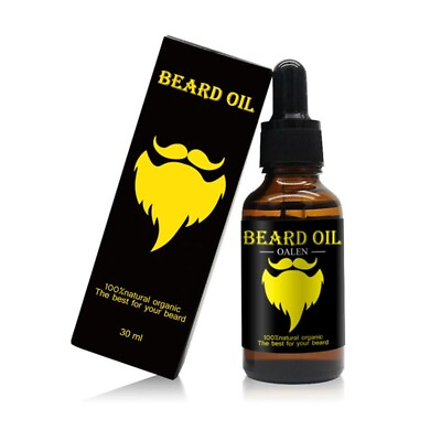 #ad Beard Oil Serum Growth Thicker Mustache Sideburns Facial Hair Eyebrow Long 30 ml
