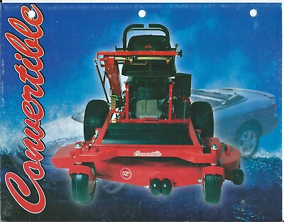 #ad Lawn Mower Brochure Rich Mfg Convertible Riding Walk Behind 1998 LG214