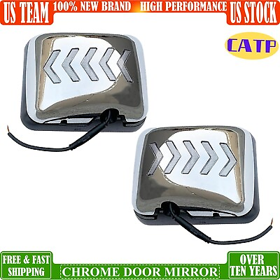 #ad Hino Sequential LED Signal Lower Door Mirrors Set Chrome 2008 2021