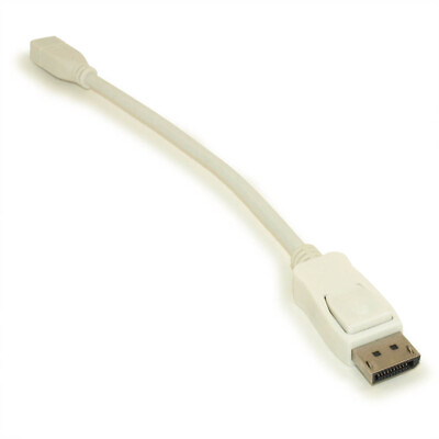 #ad Mini DisplayPort FEMALE to DisplayPort MALE Adapter Cable White
