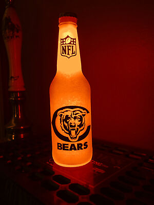 NFL Chicago Bears Football 12 oz Beer Bottle Light LED lamp sign tickets