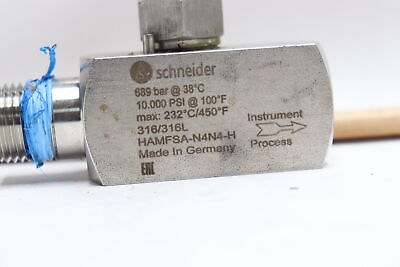 #ad Schneider E Series Hand Valve Type H 689BAR 10000PSI