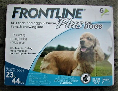 #ad Frontline Plus for Dogs 23 44 lbs 6 pack 100% Genuine U.S EPA Approve