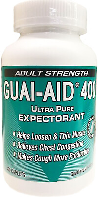 #ad 400 GUAI AID 400mg Mucus Relief Guaifenesin Dye Free Fast Acting Caplets