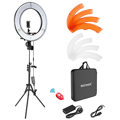 #ad Neewer 18quot; LED Ring Light 55W 5500K Dimmable Ring Light Kit for Studio Shooting