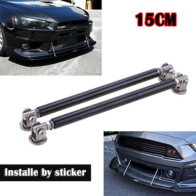 #ad For Dodge Charger RT SRT SXT Black Bumper Lip Splitter Strut Rod Tie Support Bar