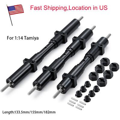 #ad Metal Non powered Rear Wheel Axle 133.5mm 155mm 182mm for Tamiya 1 10 RC Truck