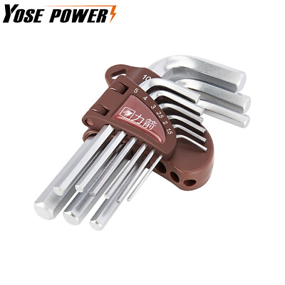 #ad Yose Power Hex Key Allen Wrench Set 9 Pieces 1.5mm 10mm Bike Maintenance