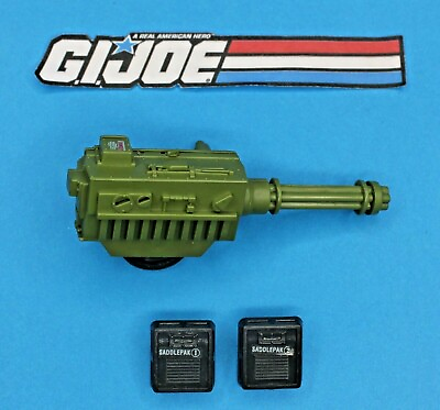 #ad GI Joe 1982 Ram Motorcycle Original Parts Lot Side Gun Saddlebags Hasbro