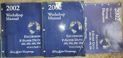 #ad 2002 Ford Excursion F Series Super Duty Truck Service Manuals Set of 3