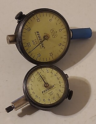 #ad VINTAGE FEDERAL DIAL INDICATOR FULLY JEWELED MIRACLE MOVEMENT #B3W amp; C6Q .001