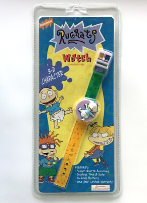 #ad Rugrats 3D Watch 1998 Viacom Super Quartz Display Time Date Youth NOS