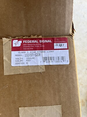 #ad Federal Signal 151XST 120R Strobe Light Red