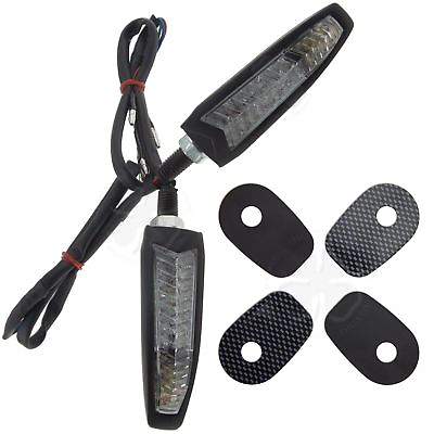 #ad Viper Front Stalk Turn Signal LED For Kawasaki Yamaha LED Light Blinker Black